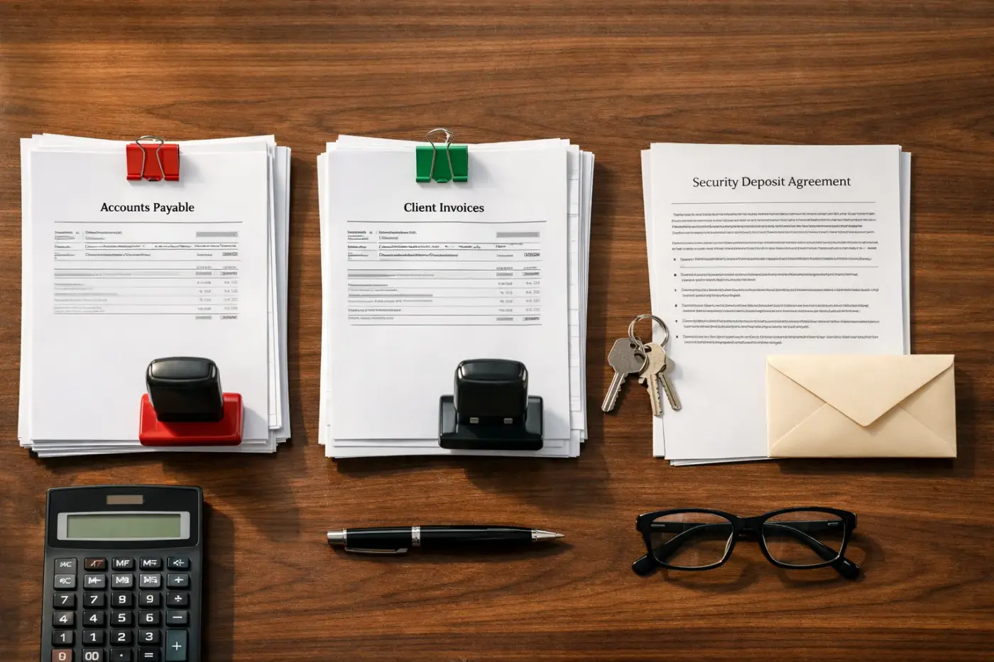 Accounts Payable, Receivable, and Security Deposits