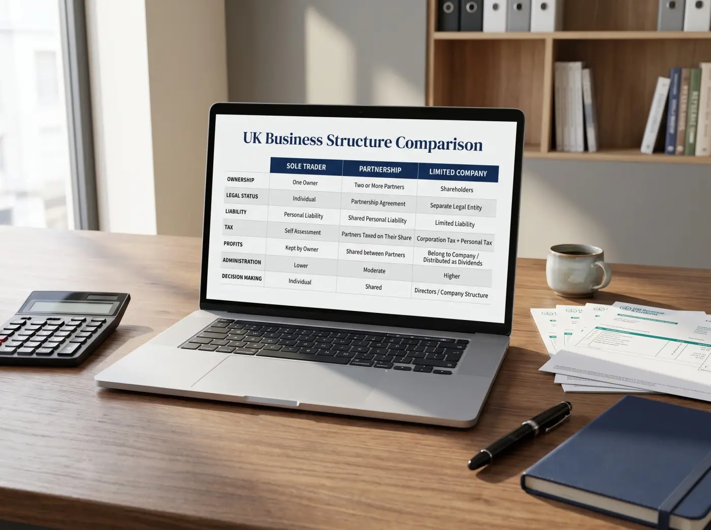 Partnership vs Sole Trader vs Limited Company